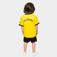 Thumbnail for Borussia Dortmund Kids Kit Home Season 23/24 Designed By Mitani Store , Regular Fit Jersey Short Sleeves And Round Neck Collar In Yellow Color