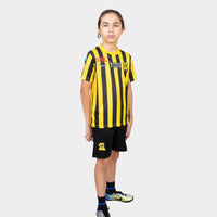 Thumbnail for Al Ittihad Fc Kids Kit Home Season 23/24 Designed By Mitani Store , Regular Fit Jersey Short Sleeves And Round Neck Collar In Yellow Color