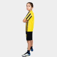 Thumbnail for Al Ittihad Fc Kids Kit Home Season 23/24 Designed By Mitani Store , Regular Fit Jersey Short Sleeves And Round Neck Collar In Yellow Color