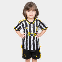 Thumbnail for Juventus Kids Kit Home Season 23/24 Designed By Mitani Store , Regular Fit Jersey Short Sleeves And V-Neck Collar In Black and white Color