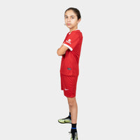 Thumbnail for Liverpool Kids Kit Home Season 23/24 Designed By Mitani Store , Regular Fit Jersey Short Sleeves And Round Neck Collar In Red Color