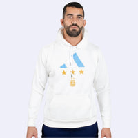Thumbnail for Sweat à capuche blanc trois étoiles Argentine