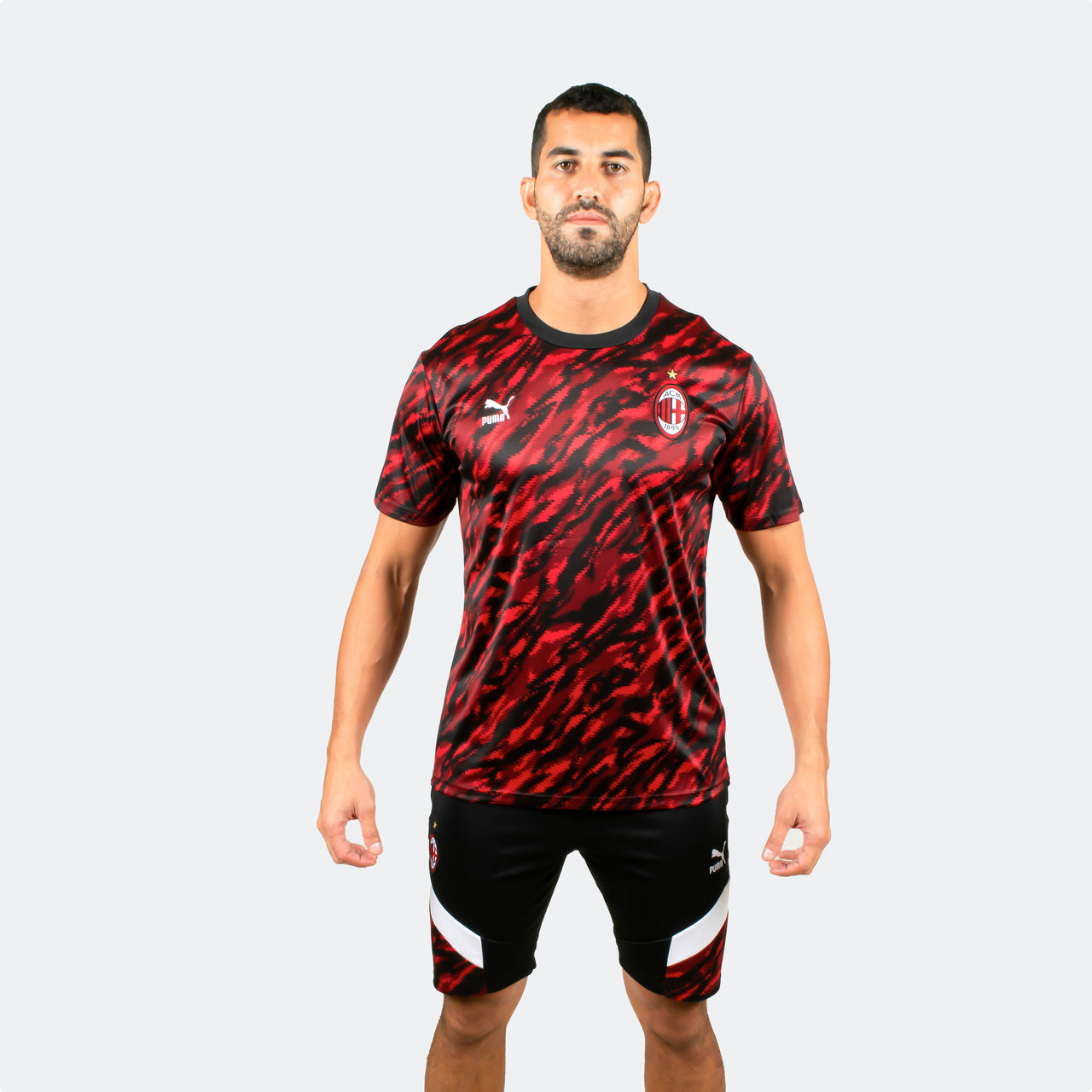 Ac Milan 21/22 Men Training Set Black-Red