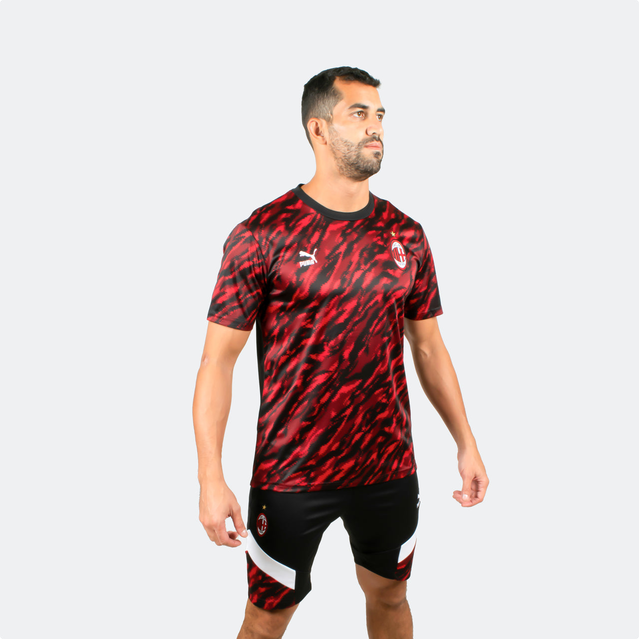 Ac Milan 21/22 Men Training Set Black-Red