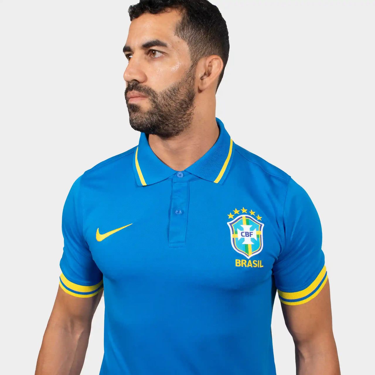 Brazil Men Polo Shirt Blue