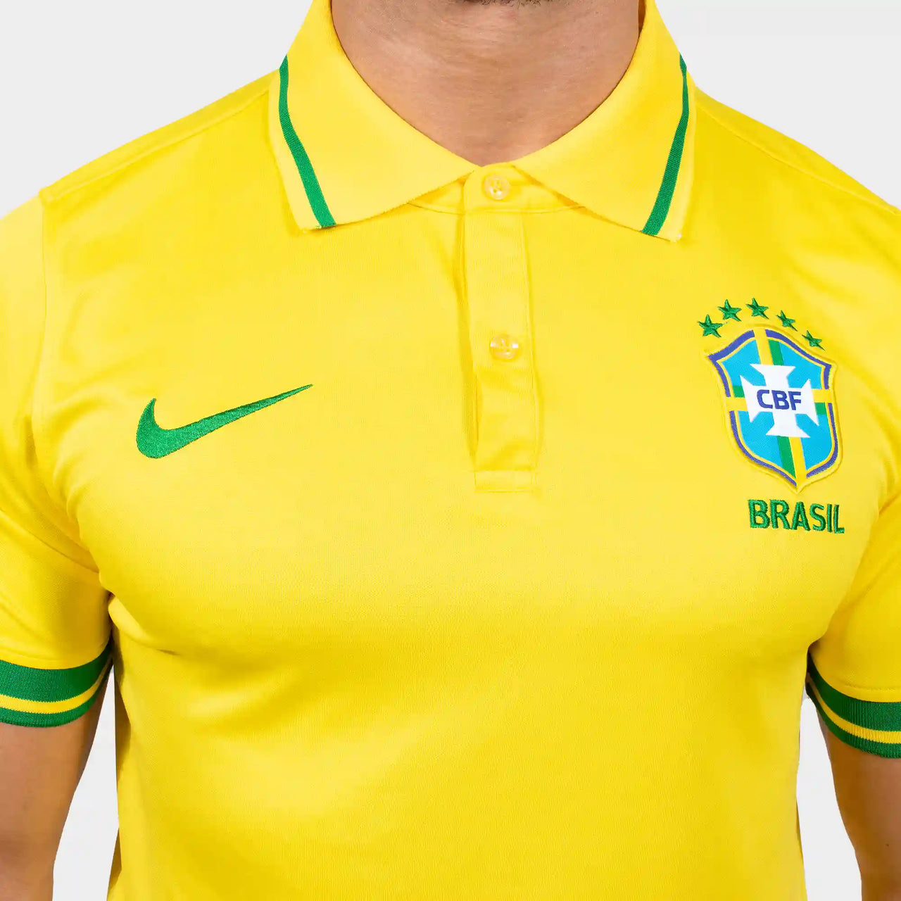 Brazil Men Polo Shirt Yellow