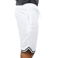 Thumbnail for Short de basket-ball Dry-Fit blanc pour hommes