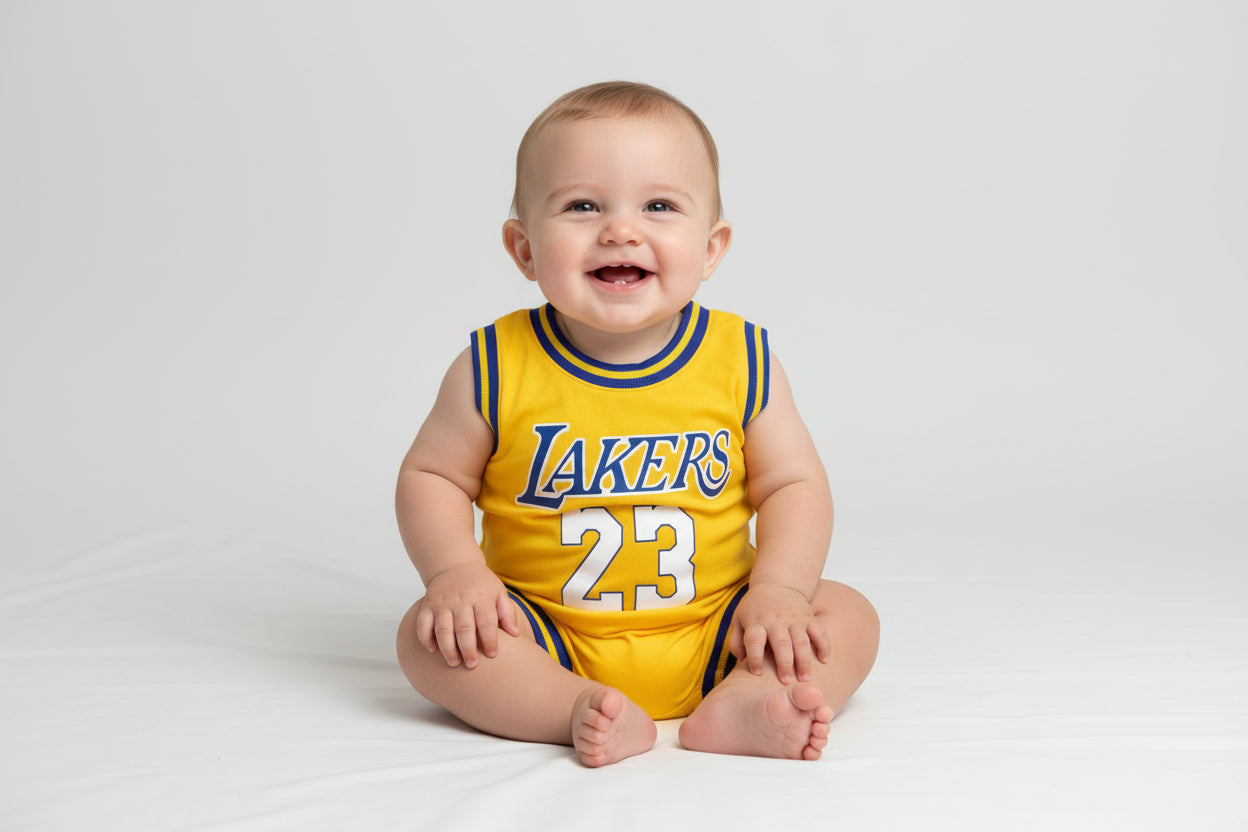 LA Lakers Baby Jersey Shorts Set – 23 James – Mitani Store LLC