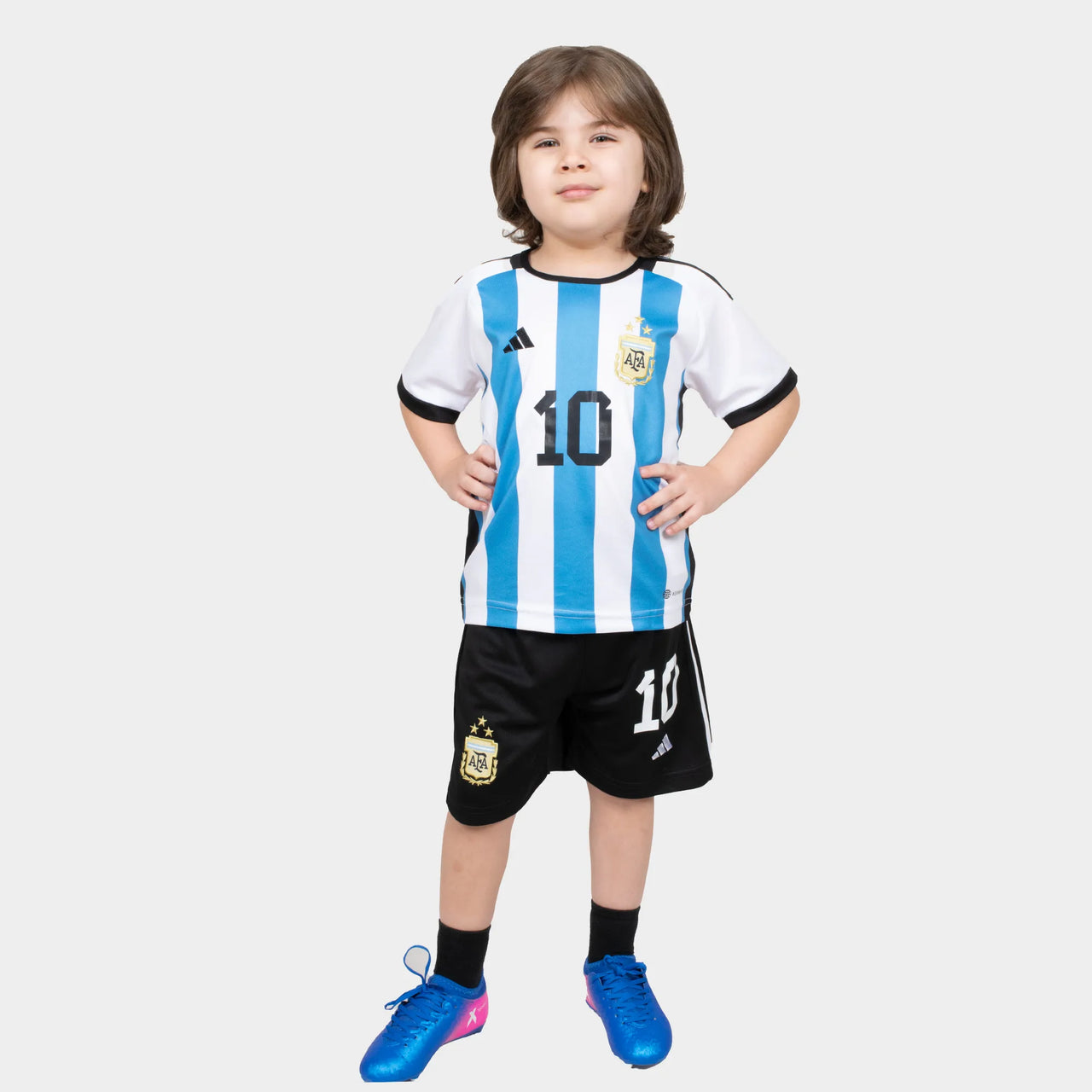Kit domicile enfant Messi 3 étoiles Argentine 22/23
