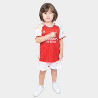 Thumbnail for Arsenal Kids Kit Home Season 23/24 Designed By Mitani Store , Regular Fit Jersey Short Sleeves And Round Neck Collar In Red Color