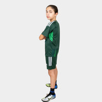 Thumbnail for Ksa Kids Kit Home Season 23/24 Designed By Mitani Store , Regular Fit Jersey Short Sleeves And V-Neck Collar In Green Color