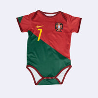 Thumbnail for Maillot bébé Portugal 23/24 avec étiquette Ronaldo