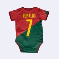 Thumbnail for Maillot bébé Portugal 23/24 avec étiquette Ronaldo