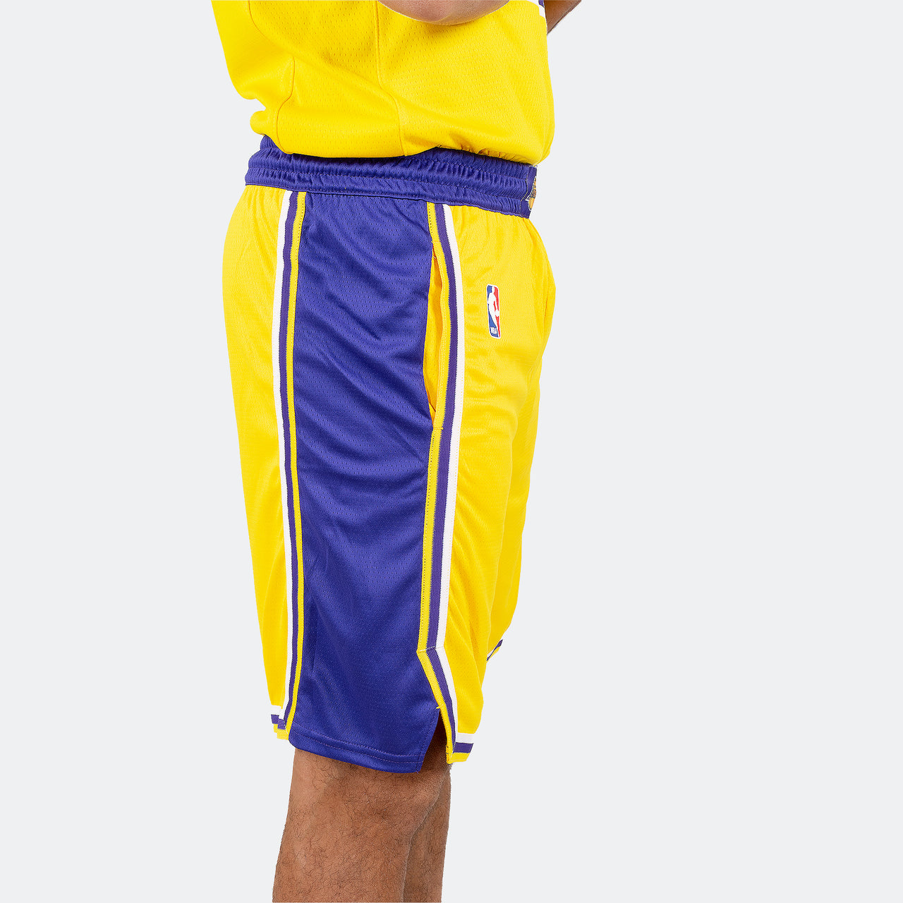 Gelbe Herren-Shorts der Los Angeles Lakers