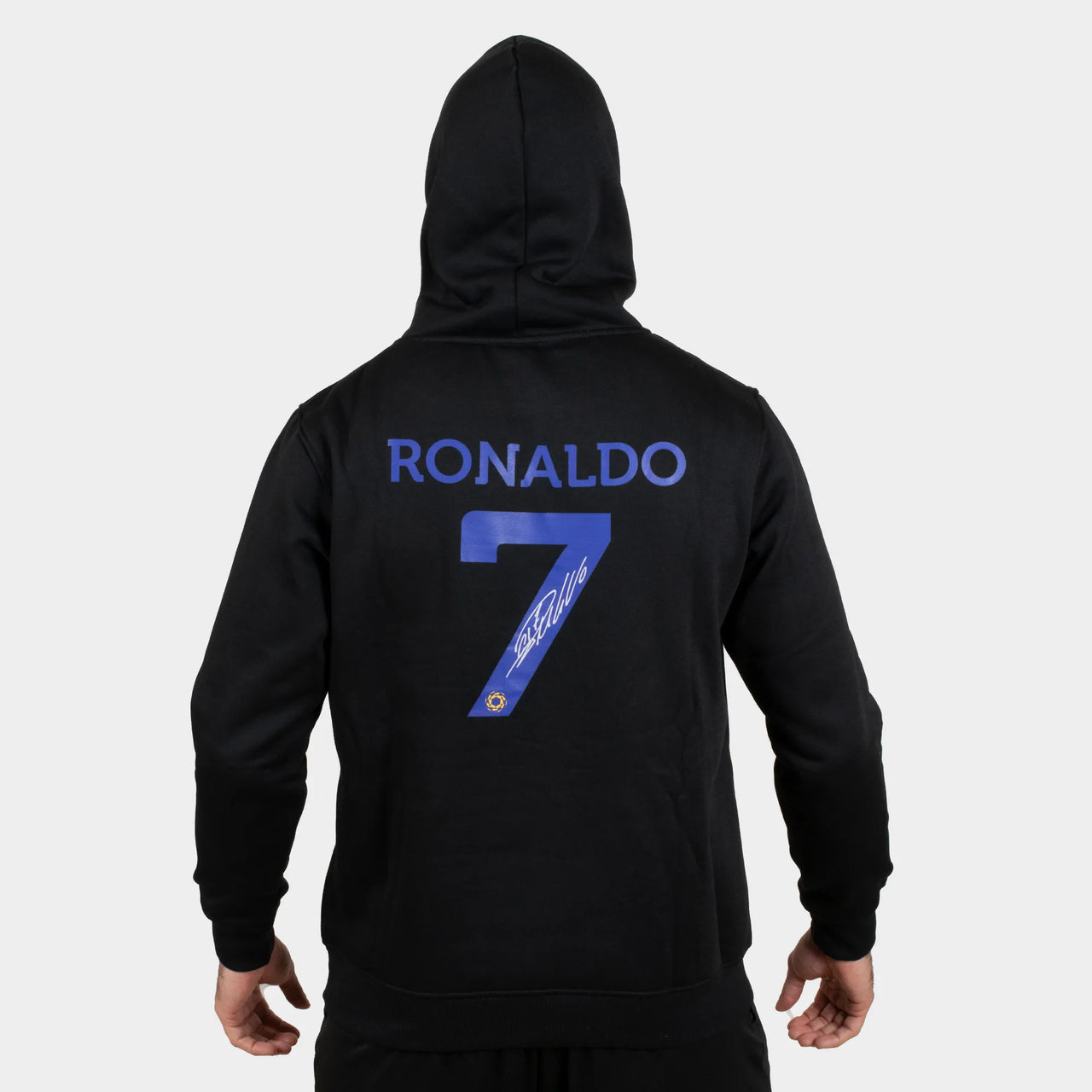 AL Nassr FC Ronaldo 7 Schwarzer Kapuzenpullover