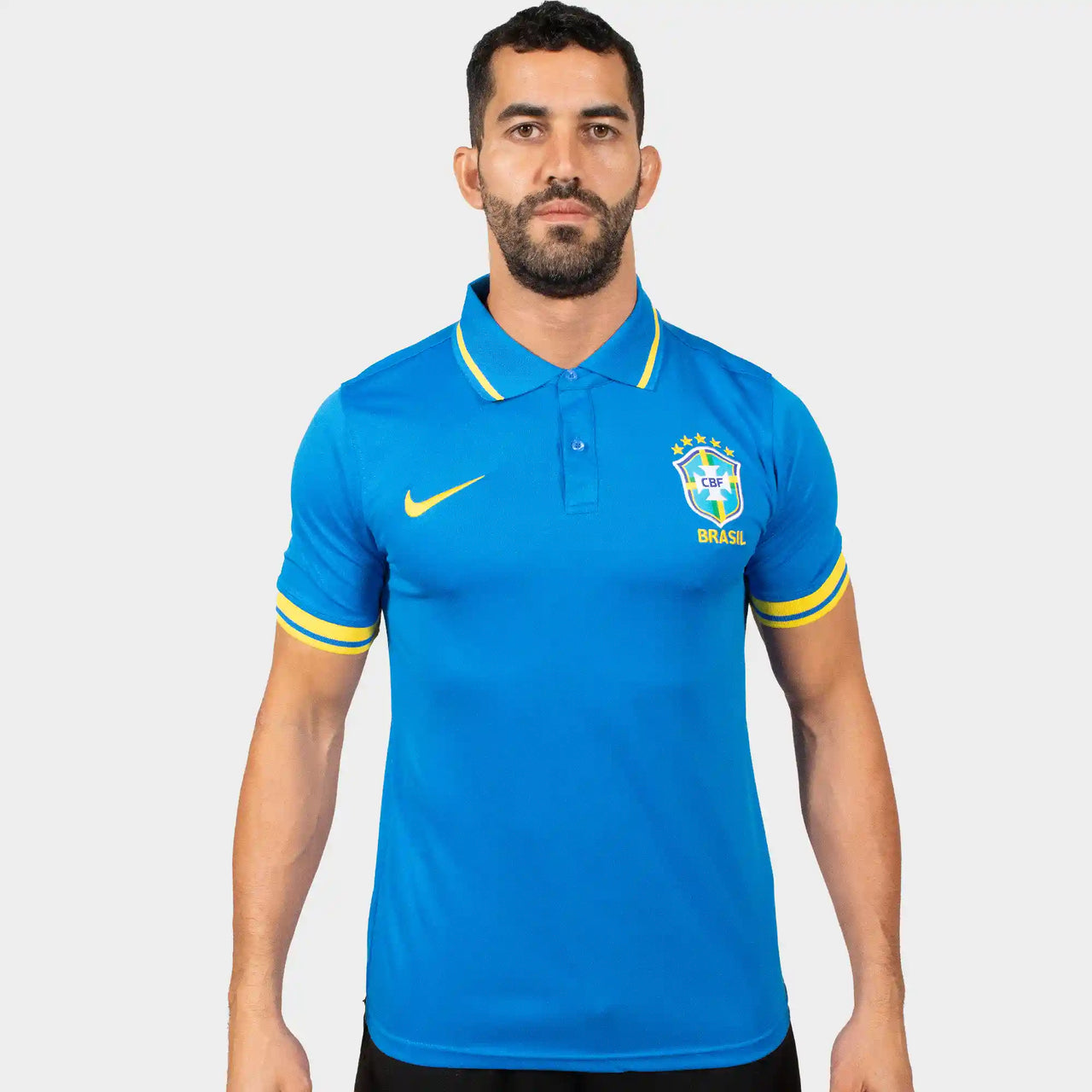 Polo Brasil CBF Azul- Brazil Blue Polo T-Shirt — BuziosNYC