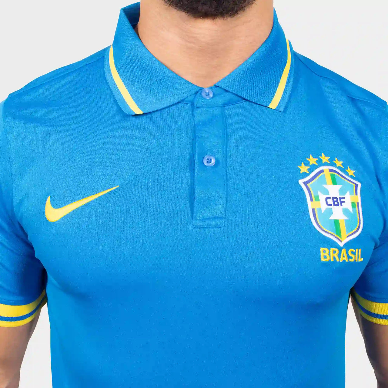 Brasilien Herren Poloshirt Blau