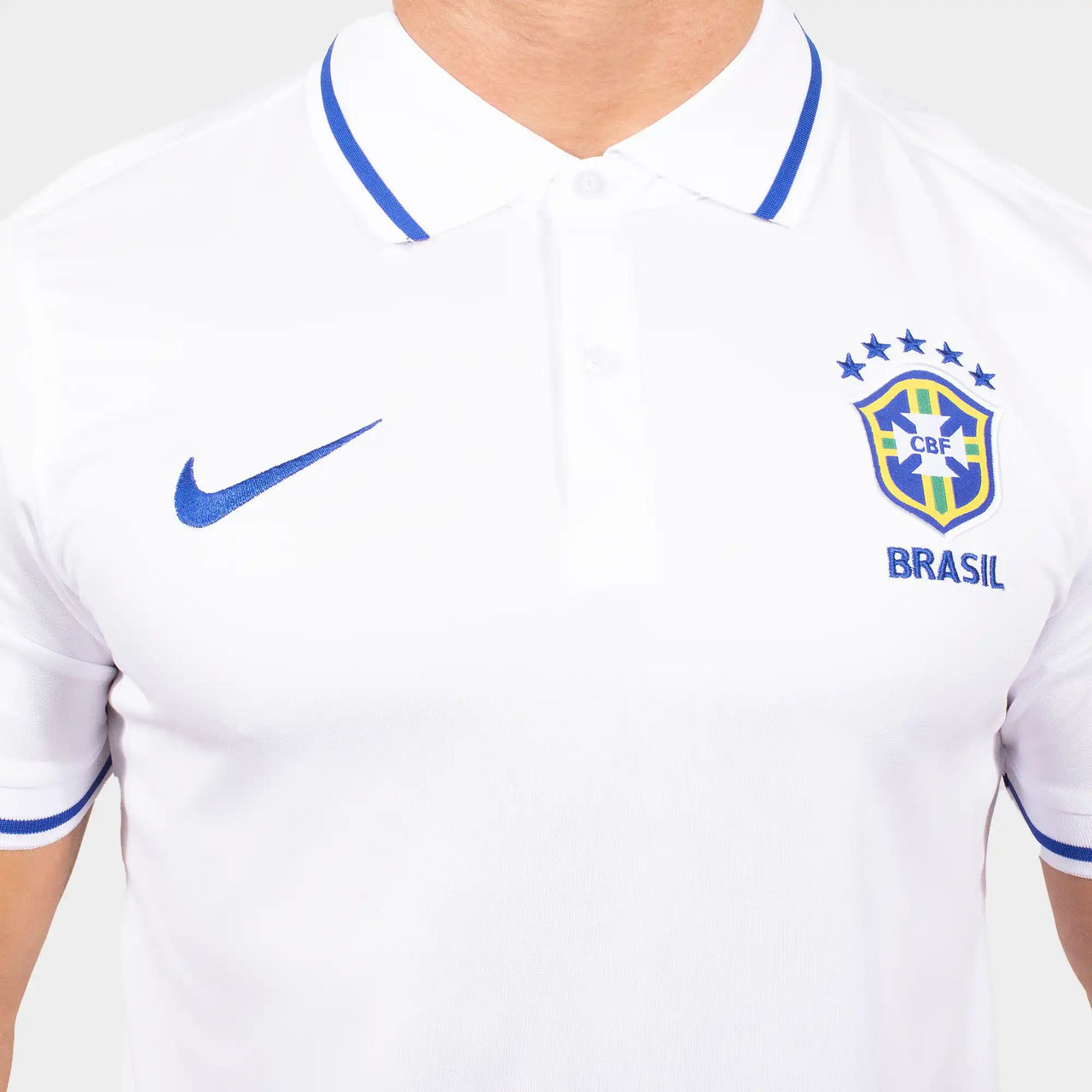 Brasilien Herren Poloshirt Weiß