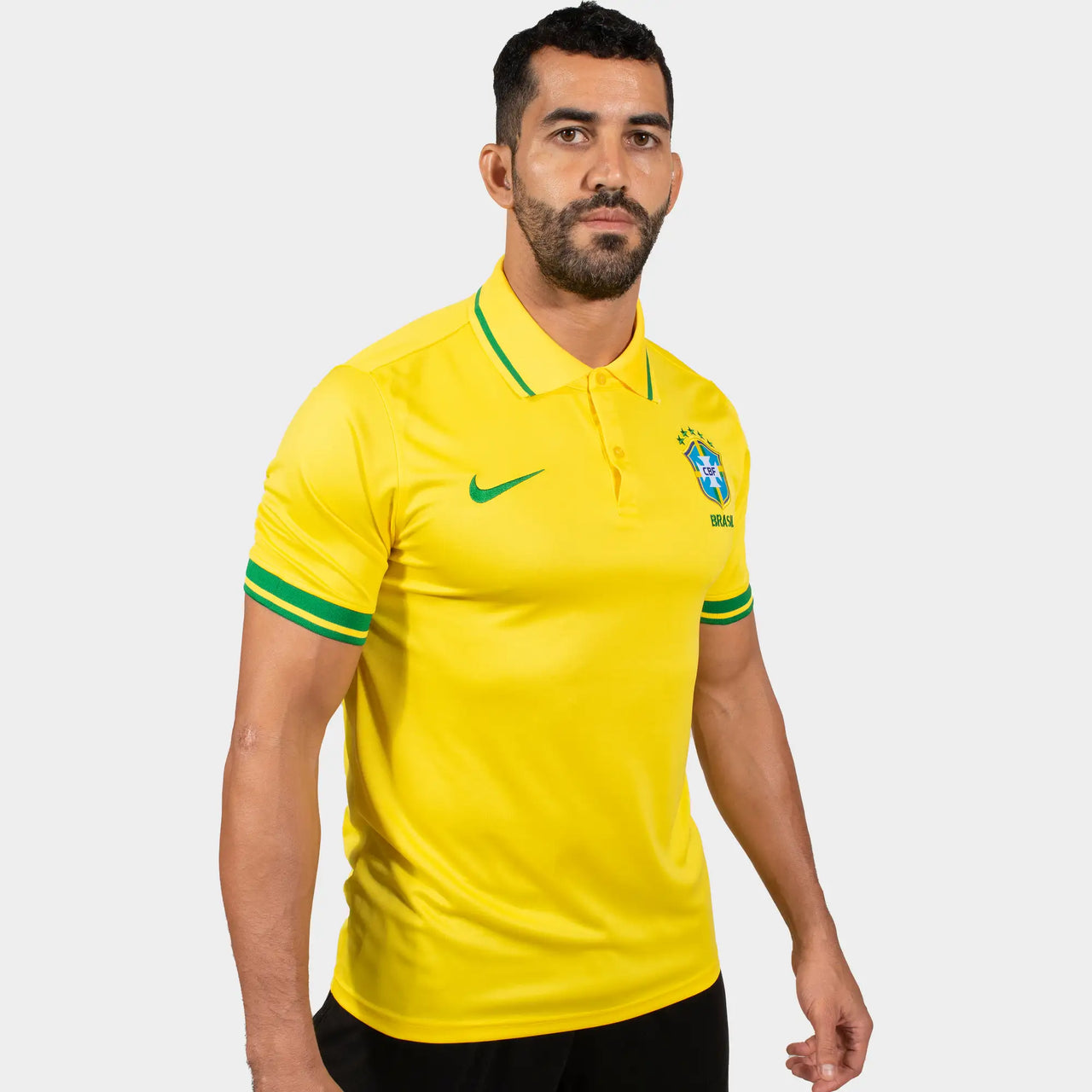 Brazil Men Polo Shirt Yellow