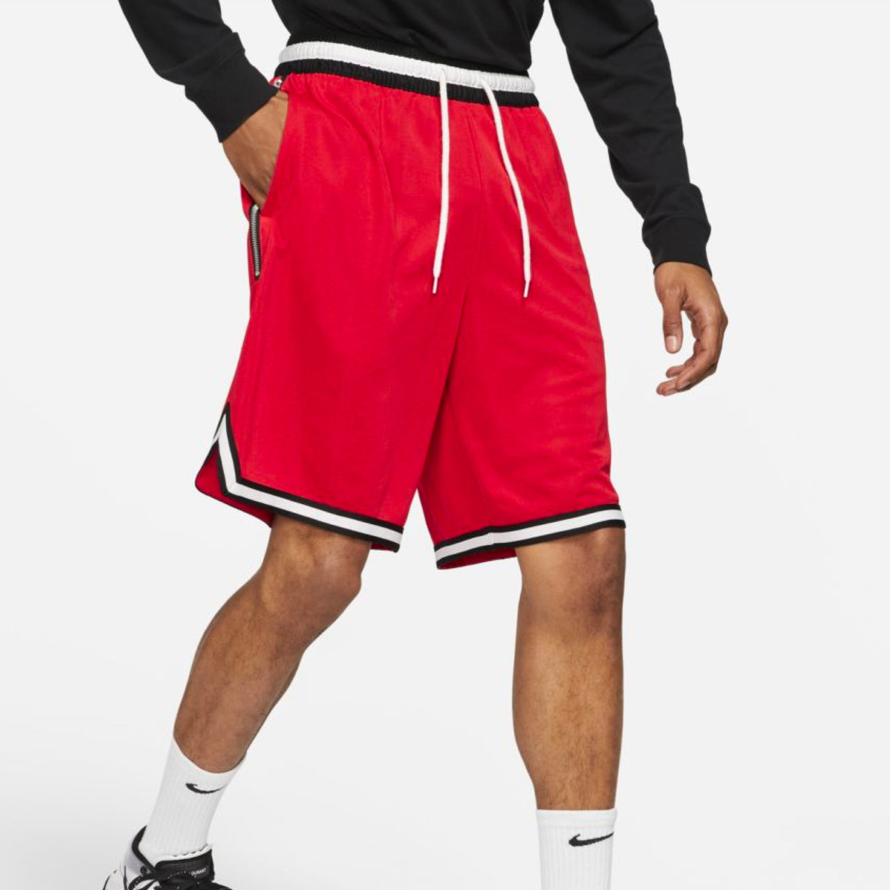 Basketball-Dry-Fit-Shorts für Herren in Rot