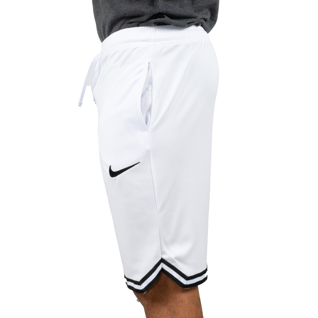 Basketball-Dry-Fit-Shorts für Herren in Weiß